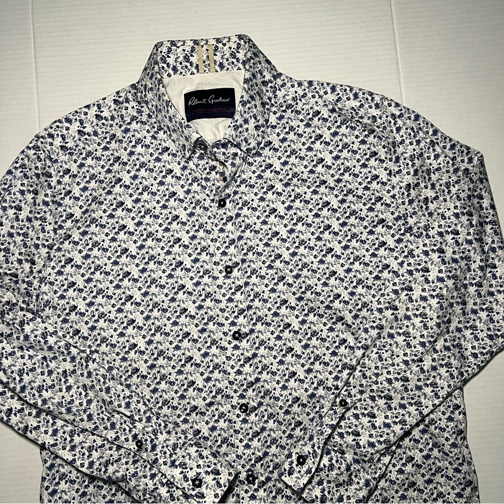 Robert Graham Modern American Men's Button Up Long Sleeve Shirt Size XL